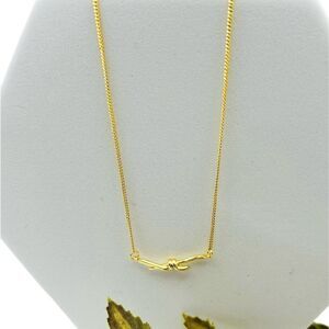 Starling Silver Gold Plated Knotted Necklace